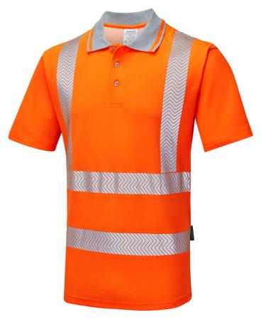LFE924-NB-XL PULSAR LFE901 Orange Men Hi Vis Polo Shirt, XL