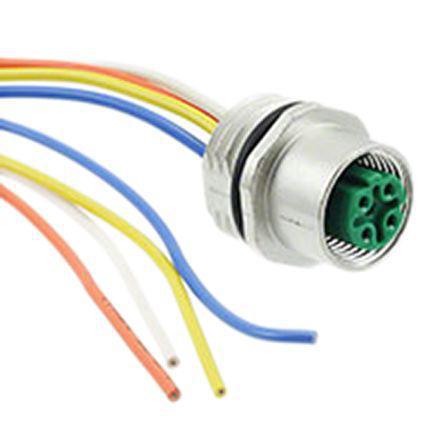 3-2271139-2 TE Connectivity, 5 Pole Panel Mount Connector Socket, IP67, Female Contacts, Quick Connect Mating
