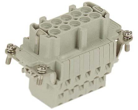 09330102772 HARTING Heavy Duty Power Connector Insert, 16A, Female, Han ESS Series, 10 Contacts