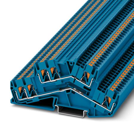 3210601 Phoenix Contact  PTTBS 2.5-TWIN BU Series Blue, 0.14 → 4mm², Push In Termination