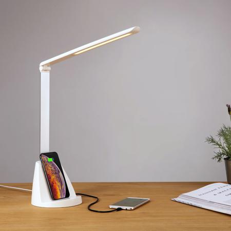 233-6791 RS PRO LED Desk Lamp, 5 W, Adjustable Arm, White, 12 V dc, Lamp Included