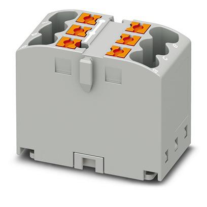 1221469 Phoenix Contact Distribution Block, 6 Way, 2.5mm², 22.5A, 440 V, Grey