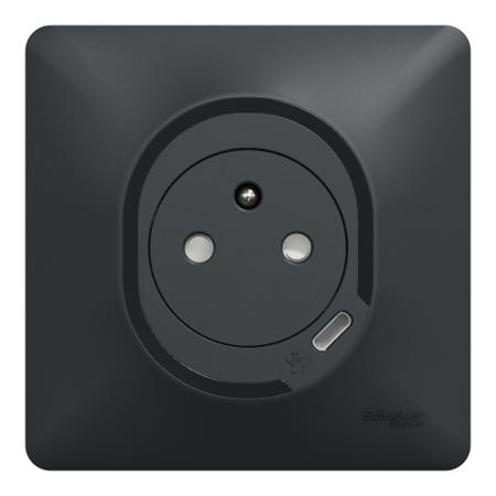 S340089 Schneider Electric Anthracite, 1 Gang, Ovalis C Series