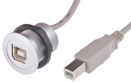09454521914 HARTING USB 2.0, Male USB B to Female USB B, 3m