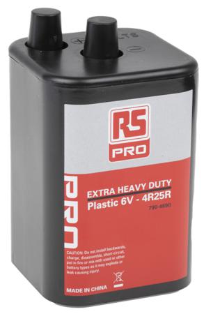790-4690 RS PRO 996 6V, 7Ah Zinc Chloride Lantern Battery