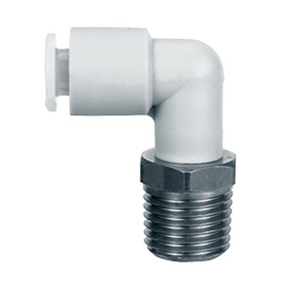 10-KGL06-01 SMC KG Series Elbow Fitting, 6 mm to R 1/8 Male, Threaded-to-Tube Connection Style,