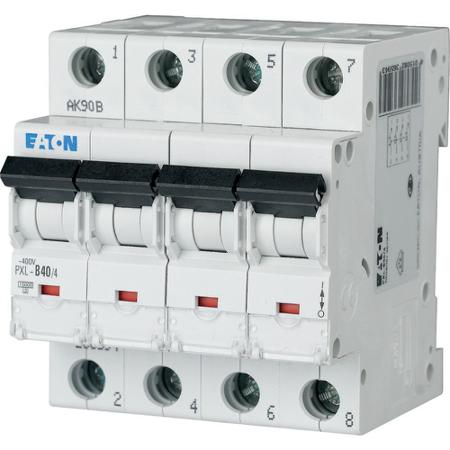 236594 PXL-B40/4 Eaton xPole - PXL PXL MCB, 4P, 40A Curve B, 400V AC, 10 kA Breaking Capacity