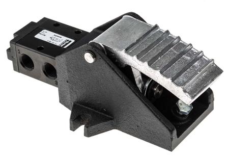 B53003FS Parker Pedal Pneumatic Manual Control Valve, G 1/4, Die Cast Zinc 1/4 in G, -10 → +80°C