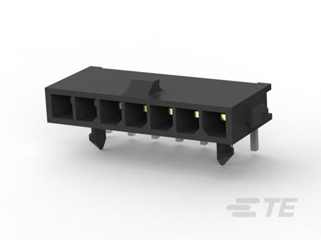 2-1445098-7 TE Connectivity Micro MATE-N-LOK Series Right Angle Board Mount PCB Header, 7 Contact(s), 3mm Pitch, 1 Row(s), Shrouded