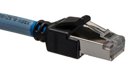 XS6W-6LSZH8SS500CM-B 5m Straight Through Cat6a Cable Assembly, FTP, STP Blue LSZH