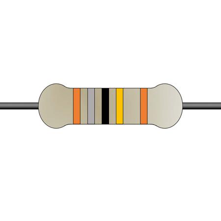 MF0207FTE52-180K Yageo 180kΩ Metal Film Fixed Resistor 0.6W ±1%