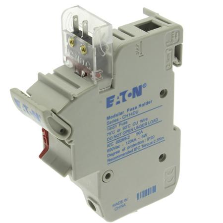 CH141DMSU-F Eaton 50A Rail Mount Fuse Holder for 14 x 51mm Fuse, 1P, 690 V ac, 750V dc