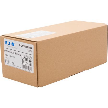PV-500A-3L-BU-15 Eaton 500A Tag Fuse, 201 x 74 x 74mm, 1.5kV, 170mm