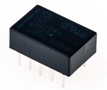 TQ224 Panasonic PCB Mount Signal Relay, 24V dc Coil, DPDT