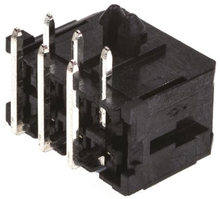 43045-0600 Molex MICRO-FIT 3.0 43045, 3mm Pitch, 6 Way, 2 Row, Right Angle PCB Header, Through Hole