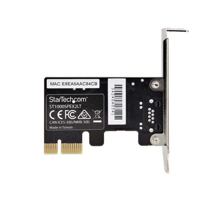 ST1000SPEX2LT StarTech.com 1 Port PCIe RJ45 Network Card, 1000Mbit/s