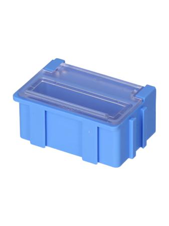 8150014 Licefa 1 Cell Blue, Transparent Compartment Box, 21mm x 42.4mm x 29.4mm