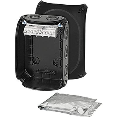 WP 1006 B HENSEL WP Series Black Polycarbonate Junction Box, IP68, 77 x 180 x 130mm