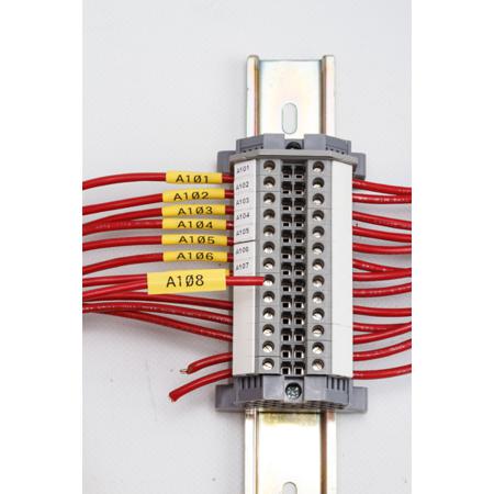 M7-094-1-342 Brady B-342 Black on White/Transparent Heatshrink Labels, 25.4 mm Width, 25mm Label Length, 25.4mm Label Width