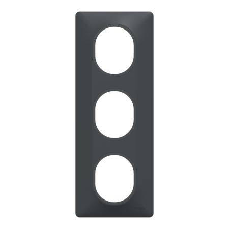 S340726 Schneider Electric Anthracite, 3 Gang, Ovalis C Series