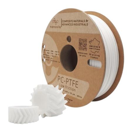NAPFENT1050WT NANOVIA 1.75mm White PC 3D Printer Filament, 500g
