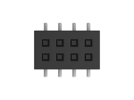 1MM-R-D04-VS-00-F-TRP TE Connectivity 1MM-R Series Vertical Board Mount PCB Socket, 8-Contact, 2-Row, 1mm Pitch, Surface Mount Termination