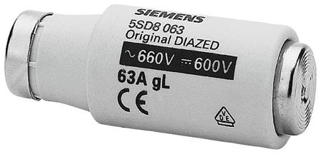 5SD8063 Siemens 63A Diazed Fuse, gG, 690/600V ac/dc