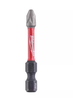 4932472049 Milwaukee Pozidriv Screwdriver Bit, PZ2 Tip, 1/4 in Drive, Hex Drive, 50 mm Overall