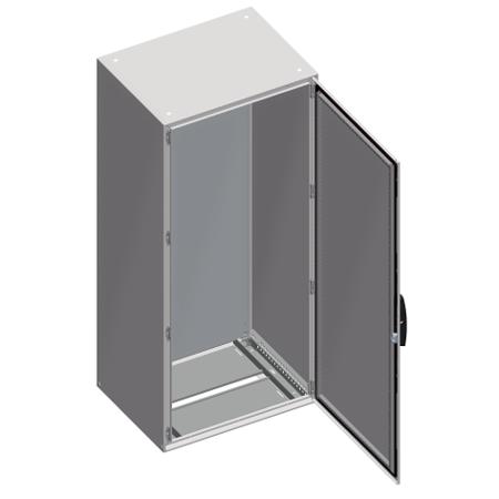 NSYSM20840P Schneider Electric PanelSeT SM Series Steel Single-Door-Door Floor Standing Enclosure, Opaque Door, IP55, 2000 x 800 x