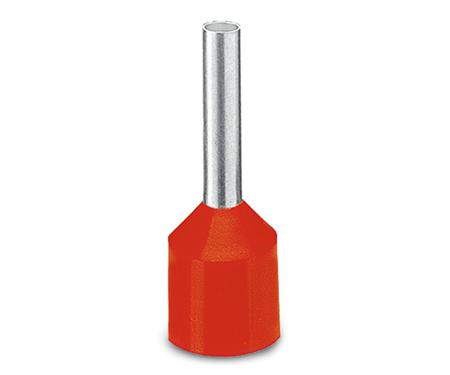 3201958 Phoenix Contact Ferrule, 24mm Pin Length, 4.6mm Pin Diameter, Red