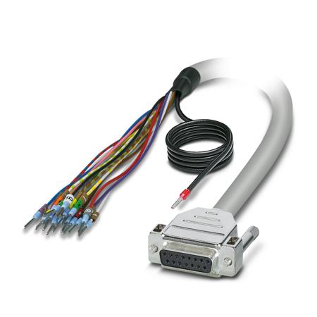2926111 Phoenix Contact Female 15 Pin D-sub Unterminated Cable, 2m PVC, D15SUB Series