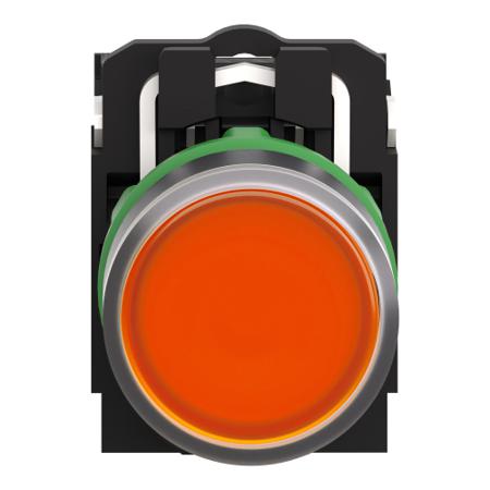 XB5AW35B5 Schneider Electric XB5 Illuminated Orange Push Button NO/NC Spring Return