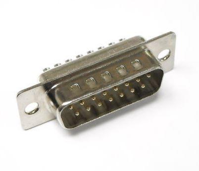 09652227801 HARTING 15 Way Right Angle Through Hole D-sub Connector Plug, 2.74mm Pitch, with M3 Threaded Inserts