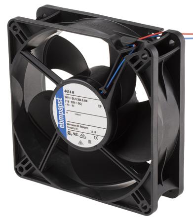 4414H ebm-papst 4400 Series Axial Fan, 24 V dc, DC Operation, 240m³/h, 8.6W, 119 x 119 x 38mm