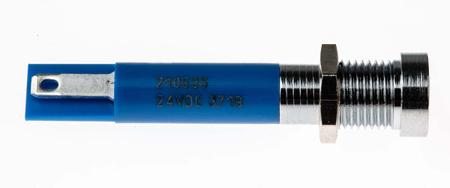 210-535 Recessed Indicator Panel Mount, 8mm Mounting Hole Size, Blue LED, Solder Tab Termination, 5 mm Lamp Size, 24 V dc