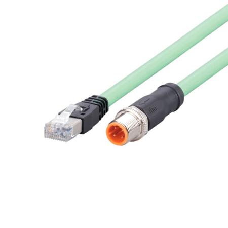 EVC924 ifm electronicEVC, 500mm Cat5e, Green M12 to Male RJ45 Male, Shielded, Terminated Polyurethane Sheath