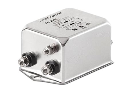 FN2030-10-06 Schaffner FN2030 Series 10A 250 V ac 400Hz Flange Mount RFI Filter, with Tab Terminals
