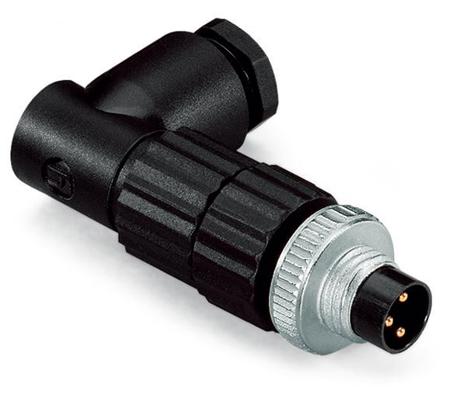 756-9105-030-000 WAGO Industrial Circular Connectors, 3 Contacts, Plug-In, M8 Connector, Plug, Male, IP67, 756 Series