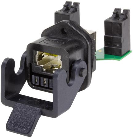 09452251760 HARTING RJ45 Hybrid Series Female RJ45 Connector, Panel Mount, Cat6 Straight 12 Port 12 -Way
