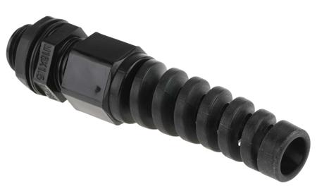 822-9634 RS Pro M16 Black Nylon, IP68 Cable Gland With Locknut