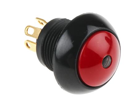 LP9-11131F21 Otto Illuminated Push Button Switch, Momentary, Panel Mount, 11mm Cutout, SPDT, IP68S