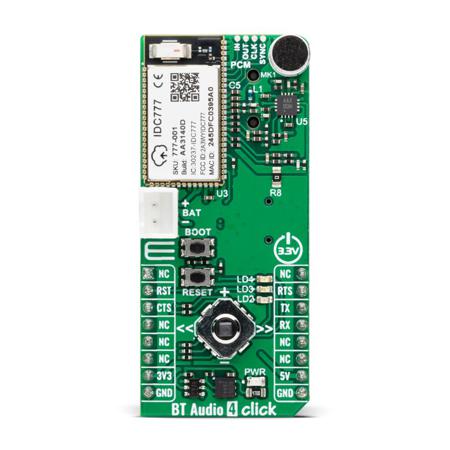 MIKROE-6685 MikroElektronika  BT Audio 4 Click Evaluation Board Evaluation Board for Classic and LE Audio Modes for Add