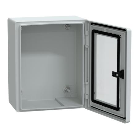 NSYPLM3025TG Schneider Electric Fibreglass Reinforced Polyester, Wall Box, IP66, 160mm x 308 mm x 255 mm