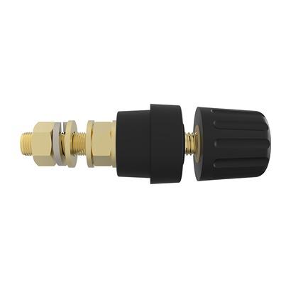 RS POL 8760 L / SW Schutzinger 12.4mm Black Terminal Post, 1kV, 100A, M8 x 0.75 Thread