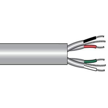 6072C BK001 Alpha Wire Alpha Essentials Communication & Control Control Cable, 3 Cores, 0.75 mm² 18 AWG, Unscreened, 1000 ft, Grey