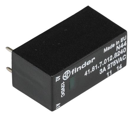 41-81-7-012-8240 Finder 3 A SPNO Solid State Relay, Zero Crossing, PCB Mount, 240 V ac Maximum Load