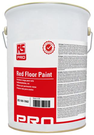 169-7682 RS PRO Floors Paint in Gloss Red 5L