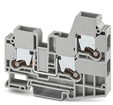 1329603 Phoenix Contact  XTV 10-TWIN Series Grey, 10mm², Single-Level, Push In Termination