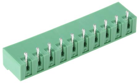 1757323 Phoenix Contact, 5.08mm Pitch, MSTBA 2.5/10-G-5.08, 10 Way, Right Angle, Pluggable Terminal Block, Header, Through