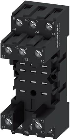LZS:PT78730 Siemens LZS Snap-On Rail Mount Relay Socket, for use with PT Relay